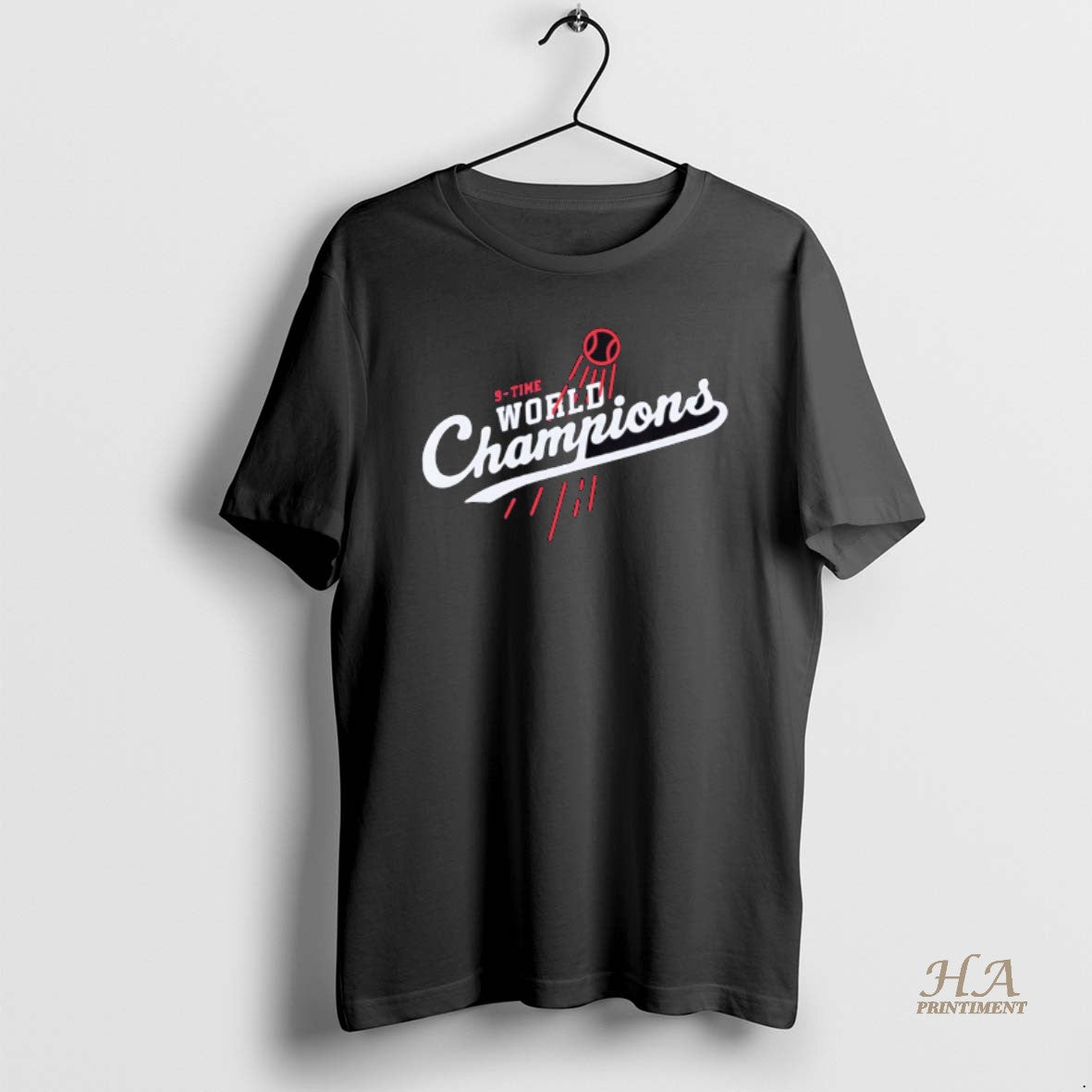 Official Top Los Angeles Dodgers 9 Time World Champions Logo