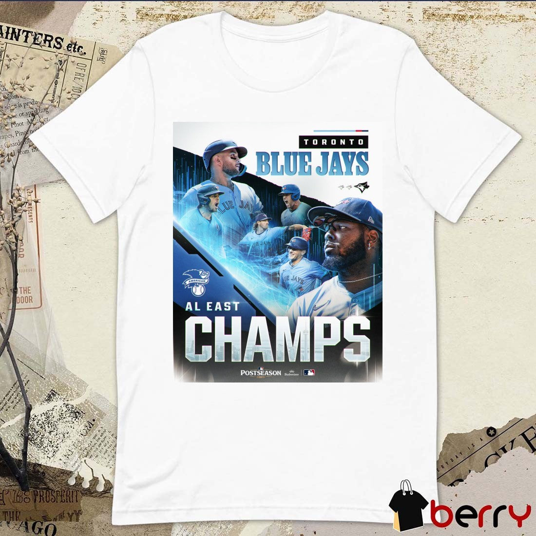 Toronto Blue Jays 2025 MLB Postseason American League East Champs Poster t-shirt