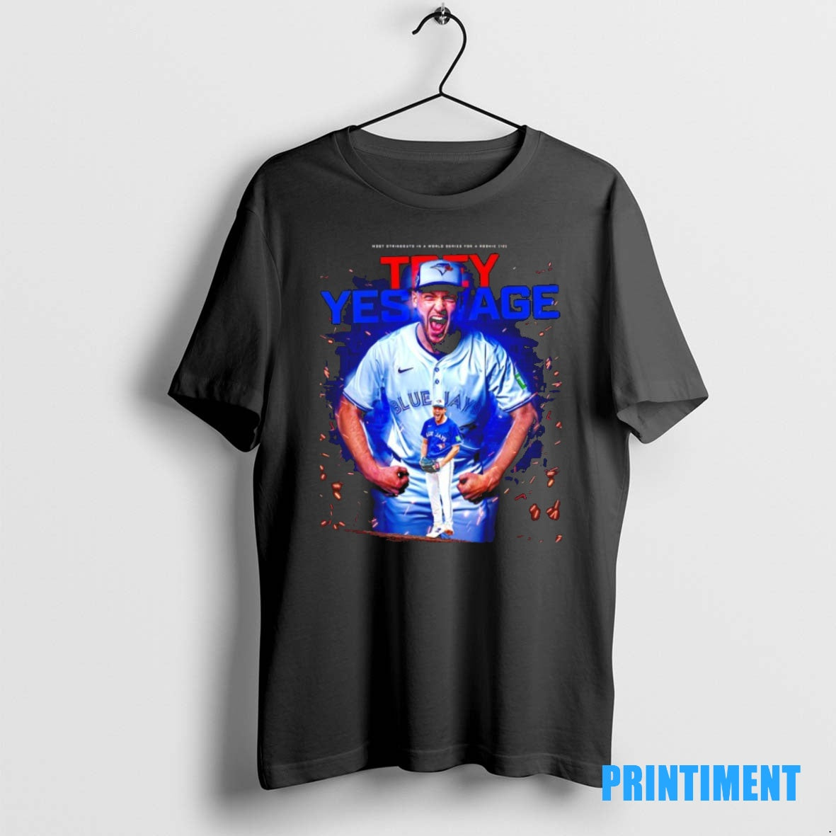 Official Trey Yesavage Toronto Blue Jays 2025 World Series Rookie Record 12 Strikeouts Tee Sweater