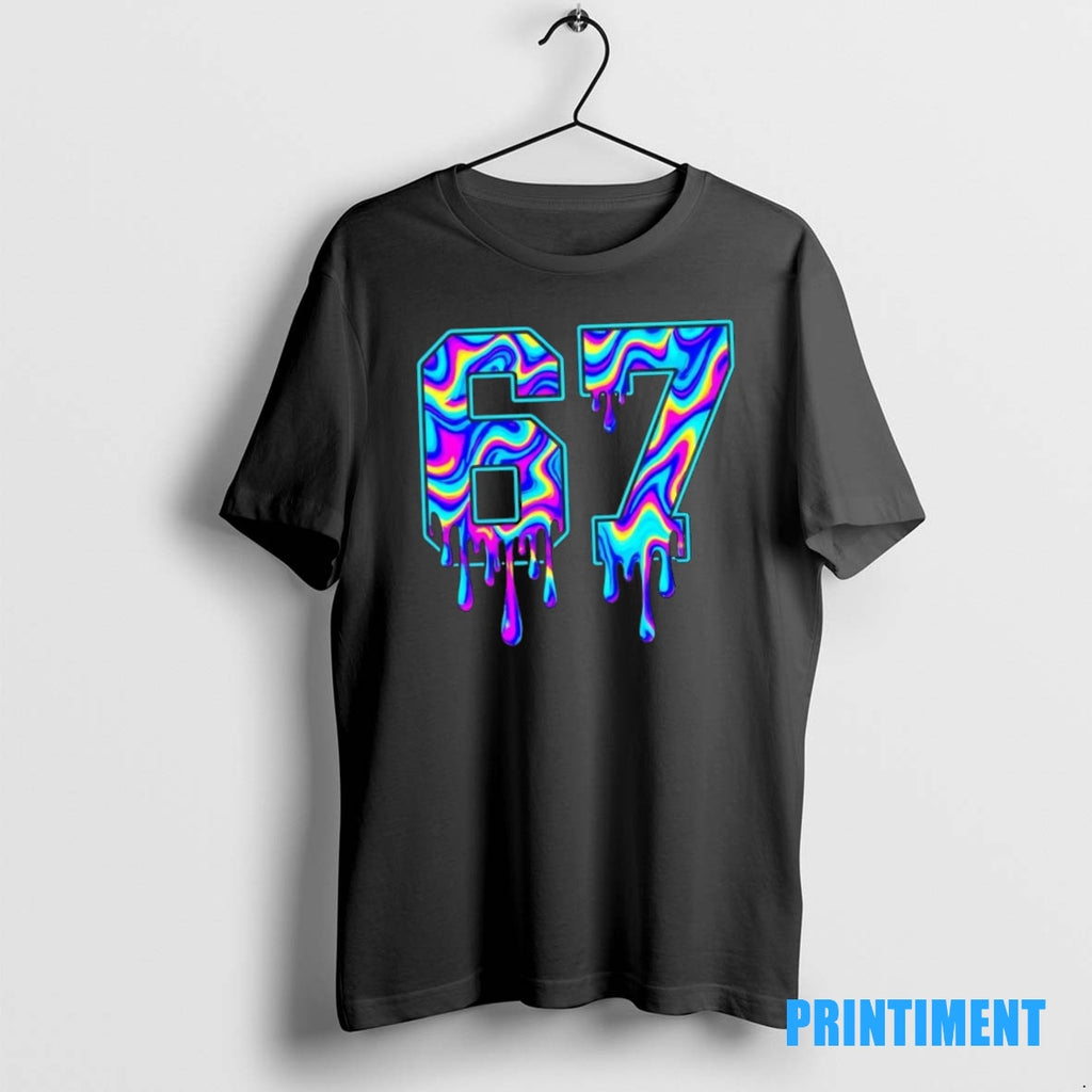 Official Trippy Swirl Six Seven Drip 6 7 Meme 67 Slang Tee Sweater