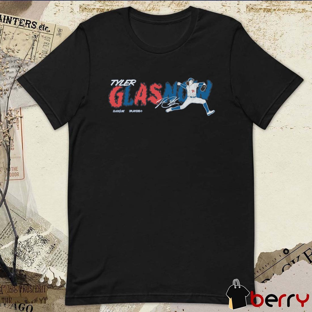 Tyler Glasnow Los Angeles Dodgers MLB Slash Line Signature Painting t-shirt