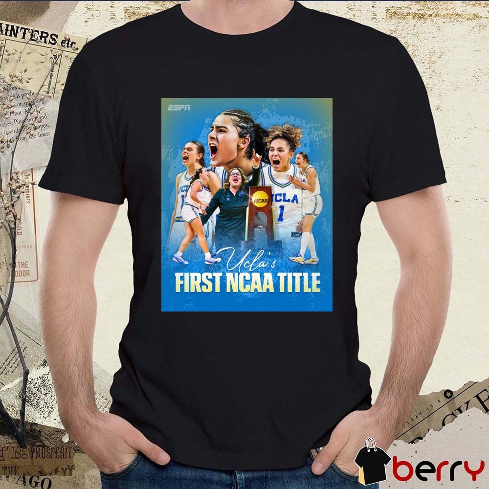 UCLA Wins Its First Ncaa National Title In Program History ESPN Poster t-shirt