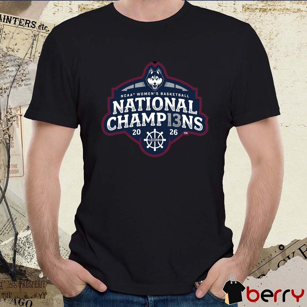 UConn Huskies 2026 NCAA Women’s Basketball National Champions Back To Back 2025 2026 Logo t-shirt