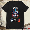 UConn Huskies vs Illinois Fighting Illini 2026 NCAA Final Four Indianapolis Logos t-shirt