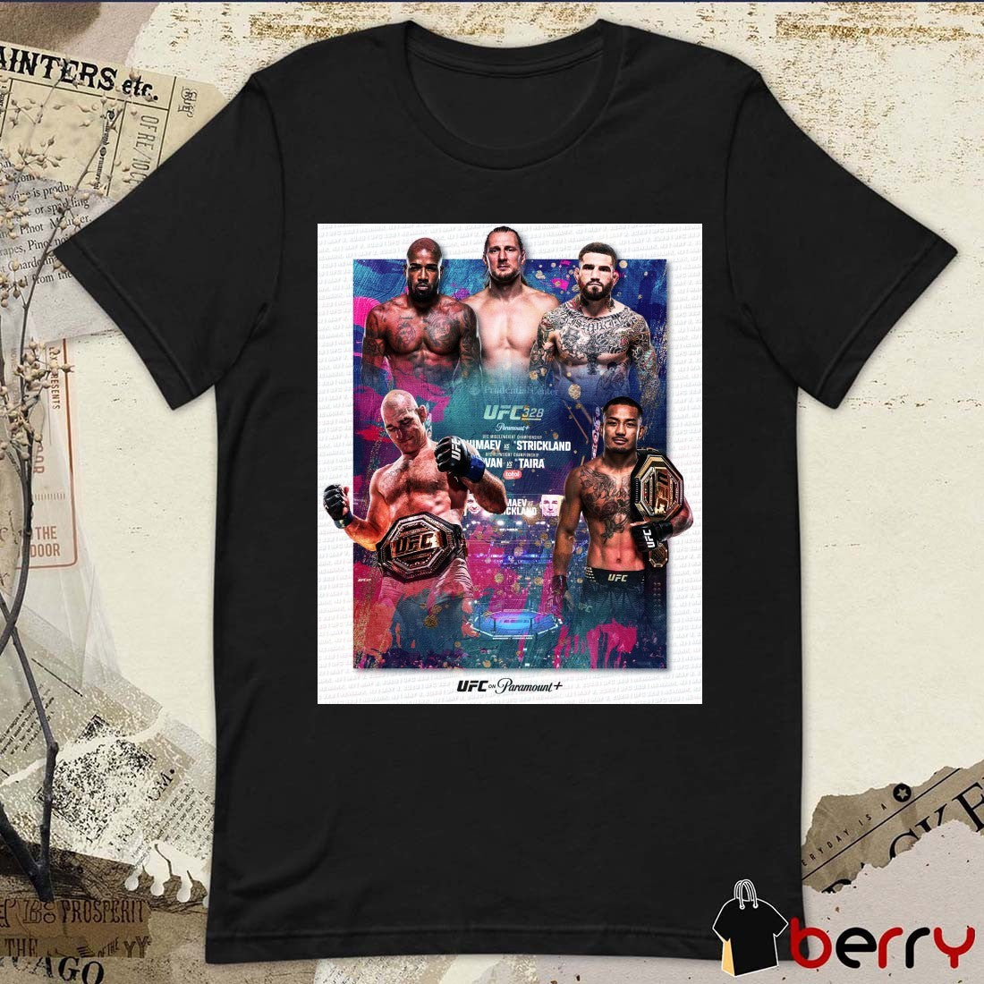 UFC 328 Khamzat Chimaev Vs Sean Strickland, Joshua Van Vs Tatsuro Taira May 9, 2026 Poster t-shirt