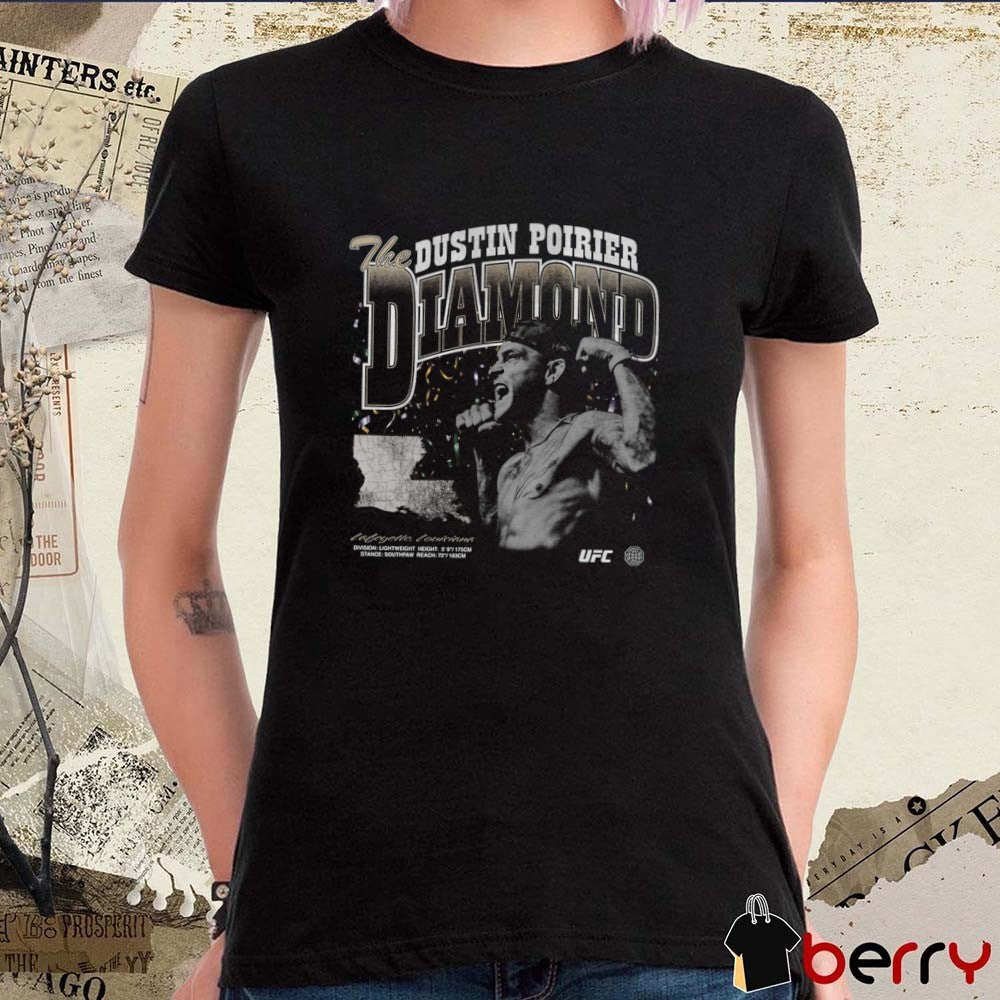 UFC Dustin Poirier The Diamond Dancing Lafayette, Louisiana Graphic t-shirt