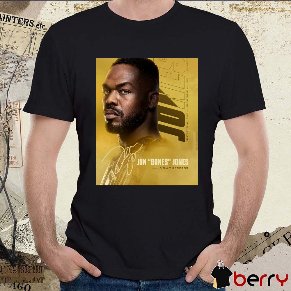 UFC Jon Bones Jones Goat Records The Greatest of All Time 2025 Poster t-shirt
