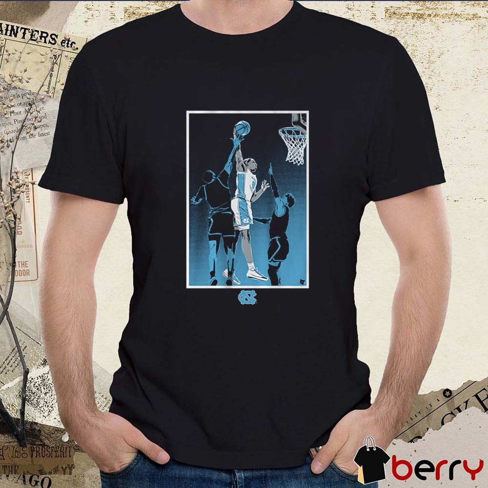 UNC North Carolina Tar Heels Basketball Caleb Wilson Poster t-shirt