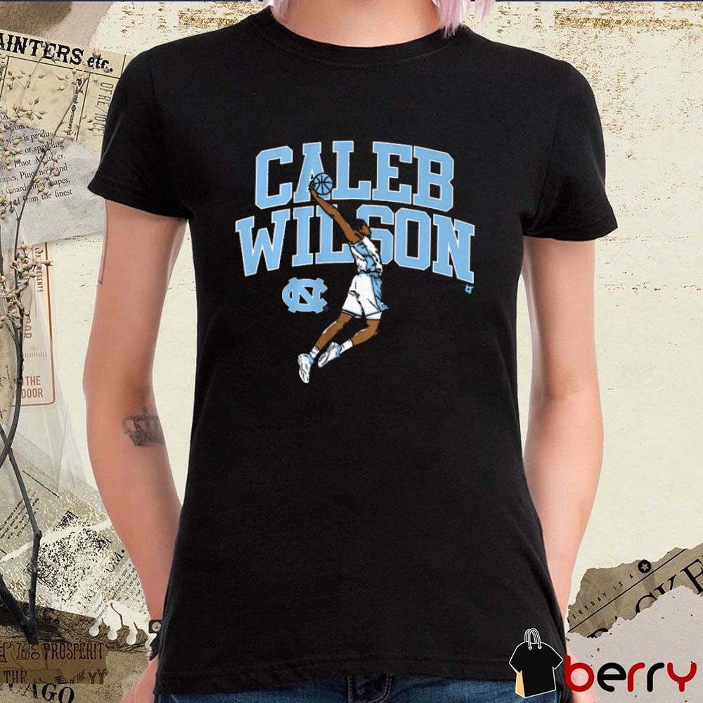 UNC North Carolina Tar Heels Basketball NCAA Caleb Wilson Name Pose t-shirt