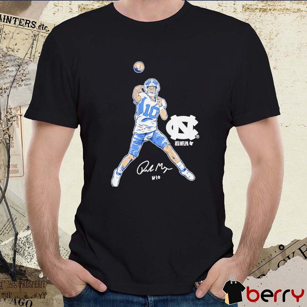 UNC North Carolina Tar Heels Football Drake Maye Pro Pose Signature t-shirt