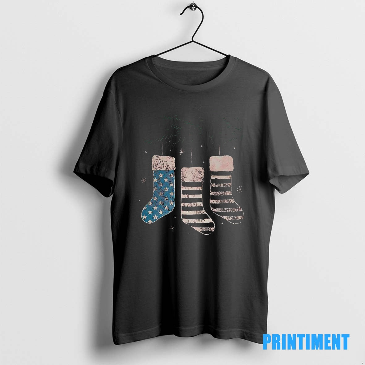 Official Usa Stockings Hanging On Christmas Branches Tee Sweater