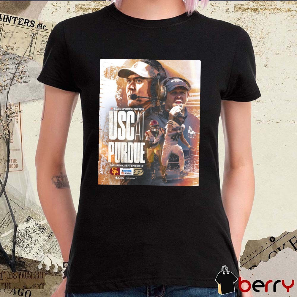 USC Trojans at Purdue Boilermakers CBS Sports Big Ten September 13 2025 Poster t-shirt
