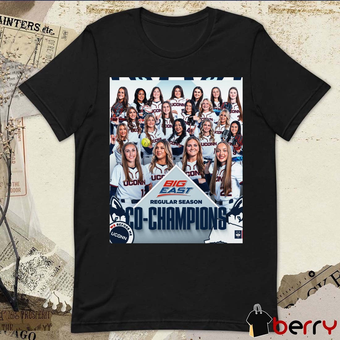 Uconn Huskies 2026 BIG EAST Regular Season Co-Champions Poster t-shirt