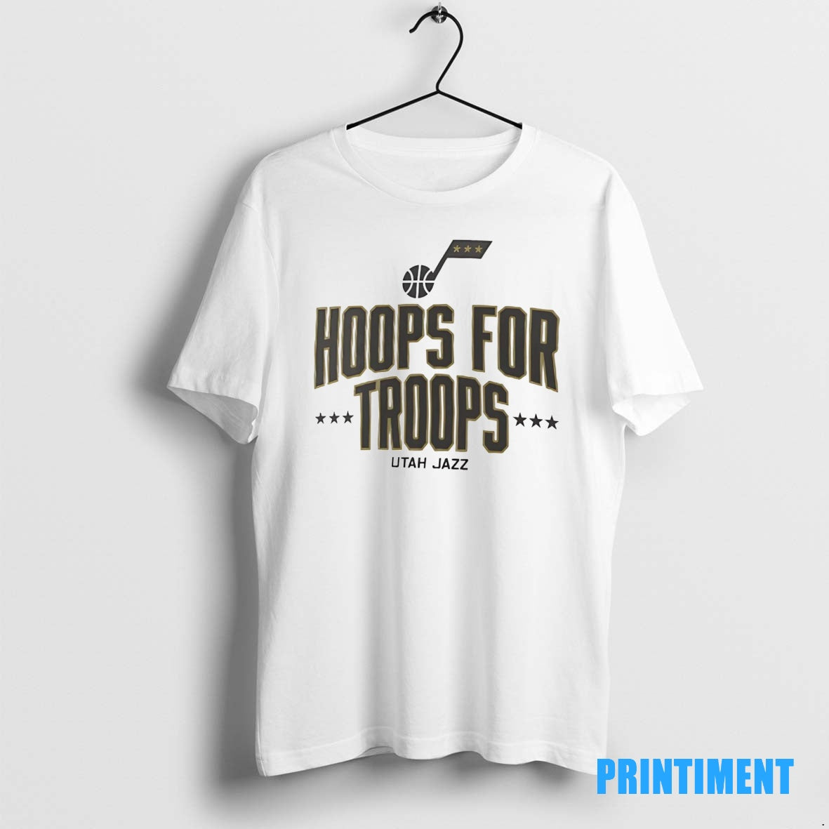 Official Utah Jazz Hoops For Troops Tee Sweater