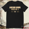 Vanderbilt Commodores Football Anchor Down Goes No. 1 t-shirt