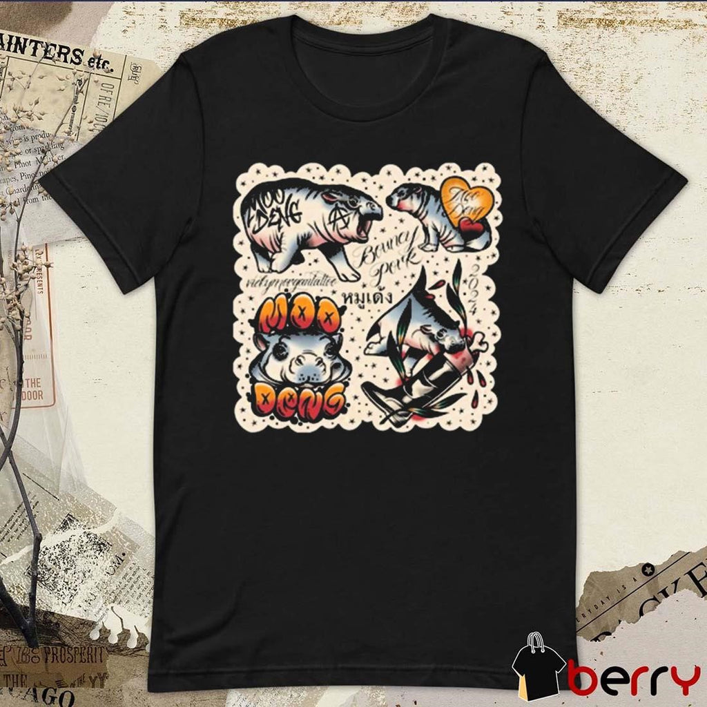 Vicky Morgan Tattoo Bouncy Pork Moo Deng t-shirt