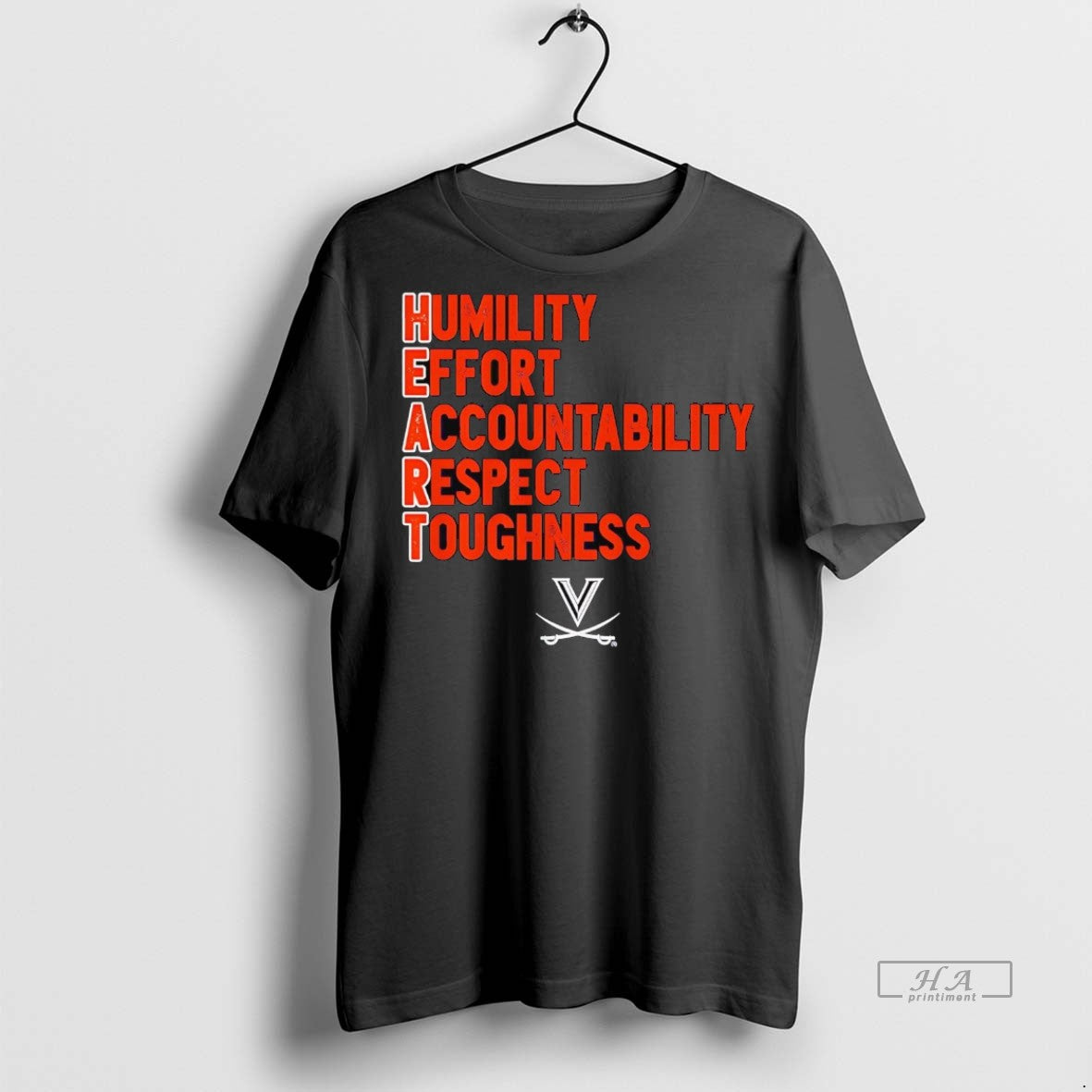 Official Virginia Cavaliers Heart Humility Effort Accountability Respect Toughness Shirt
