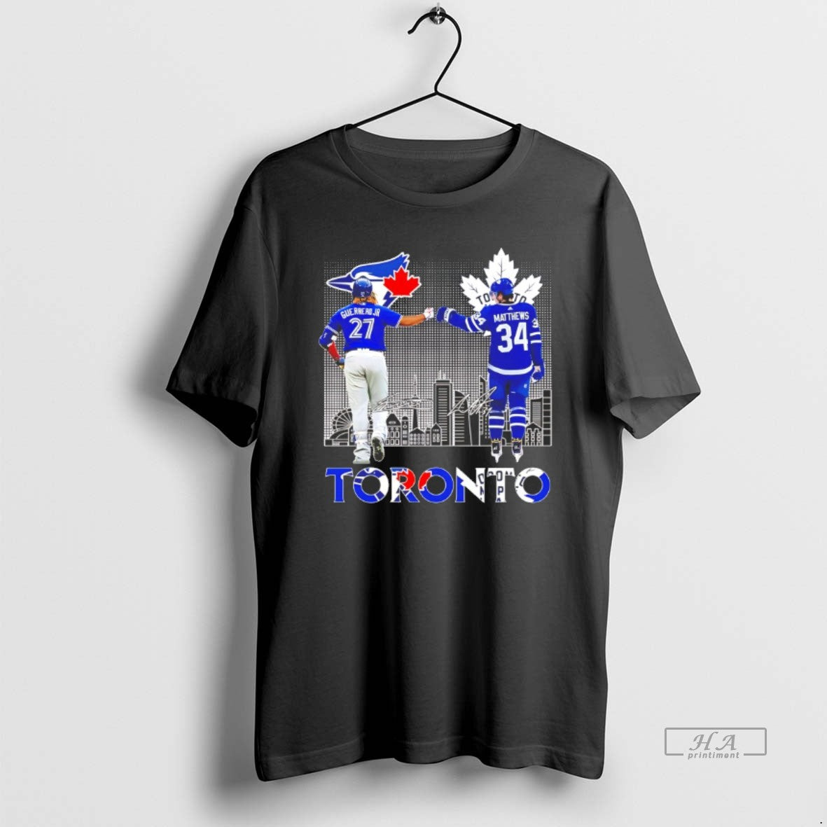 Official Vladimir Guerrero Jr Toronto Blue Jays First Bump Auston Matthews Toronto Maple Leafs Toronto