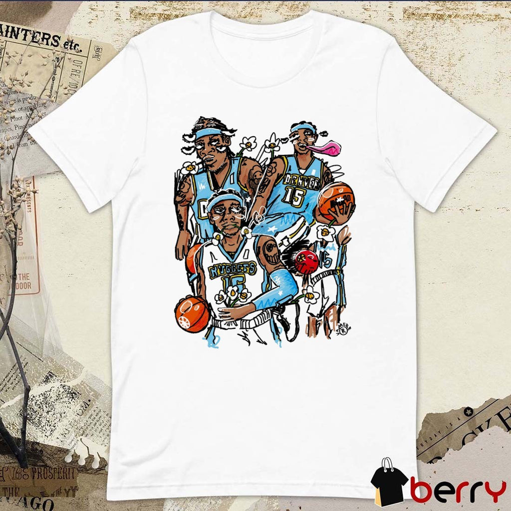 Vxmeee Doodle Carmelo Anthony Denver Nuggets Basketball Art t-shirt
