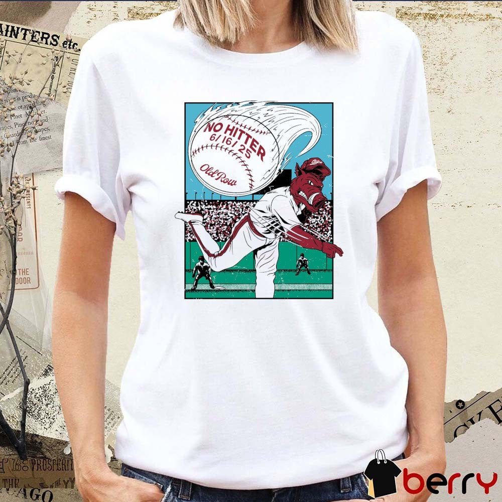 WPS No Hitter In Omaha June 15 2025 Arkansas Razorbacks Mascot Painting t-shirt