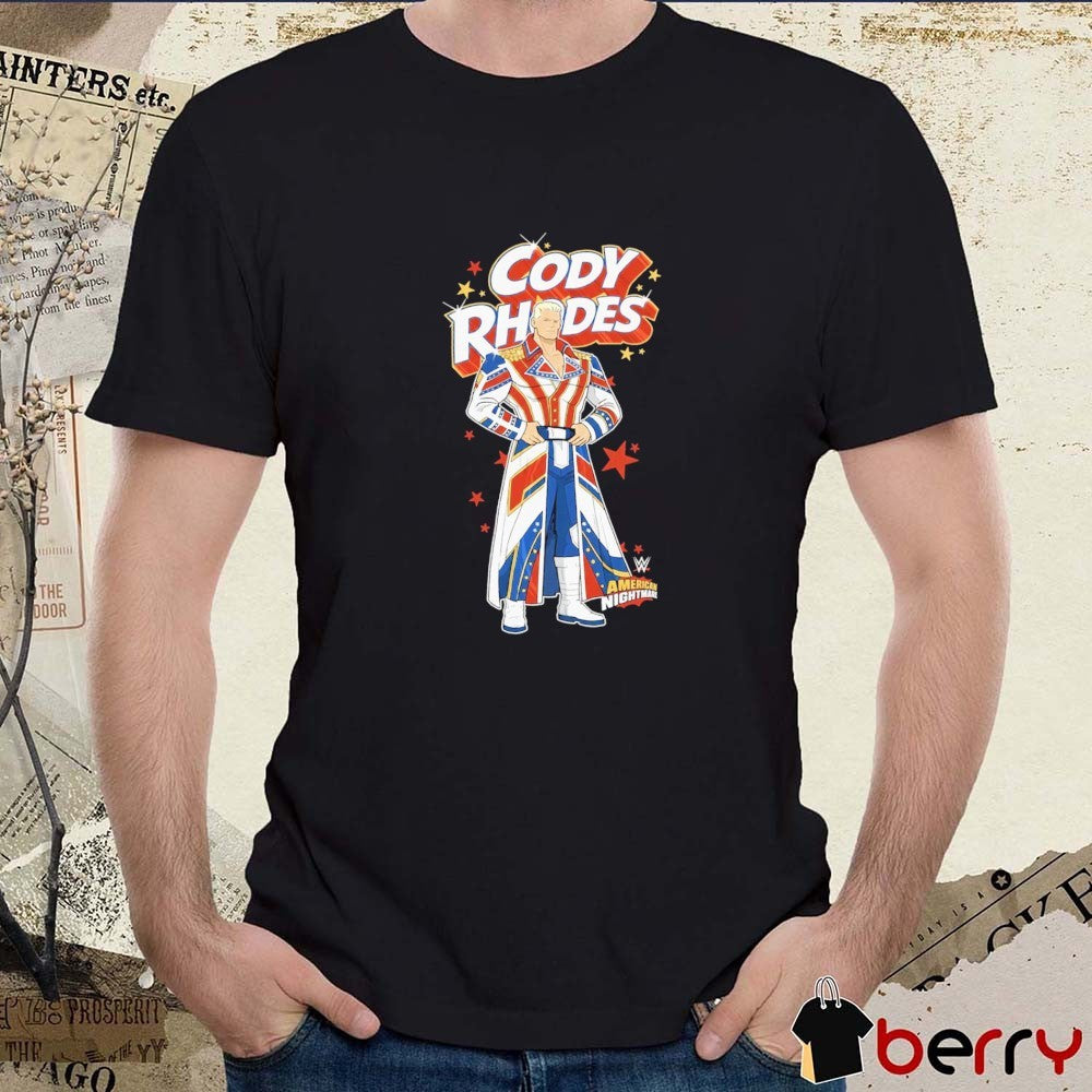 WWE Cody Rhodes American Nightmare Cartoon 2026 t-shirt