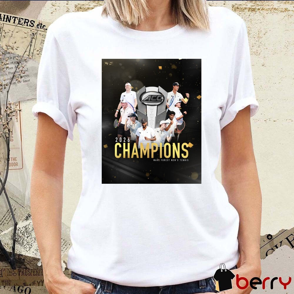 Wake Forest Demon Deacons Men’s Tennis Wins 2026 ACC Champions Poster t-shirt