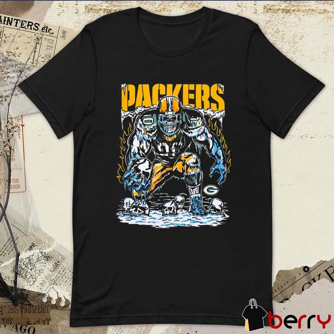 Warren Lotas x Green Bay Packers Skeleton NFL Football t-shirt