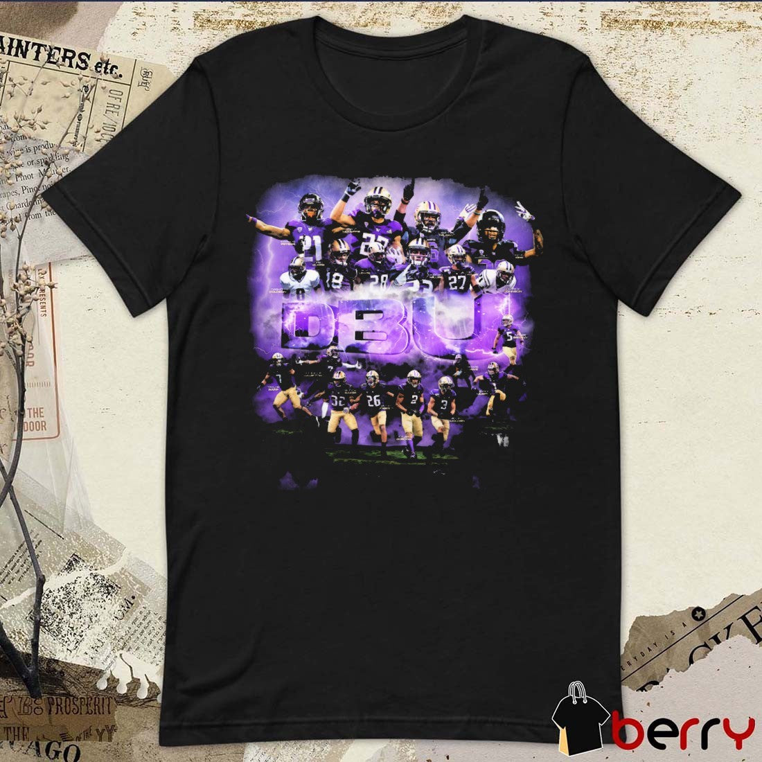 Washington Huskies NCAA Football DBU Say Who Project Players Painting t-shirt