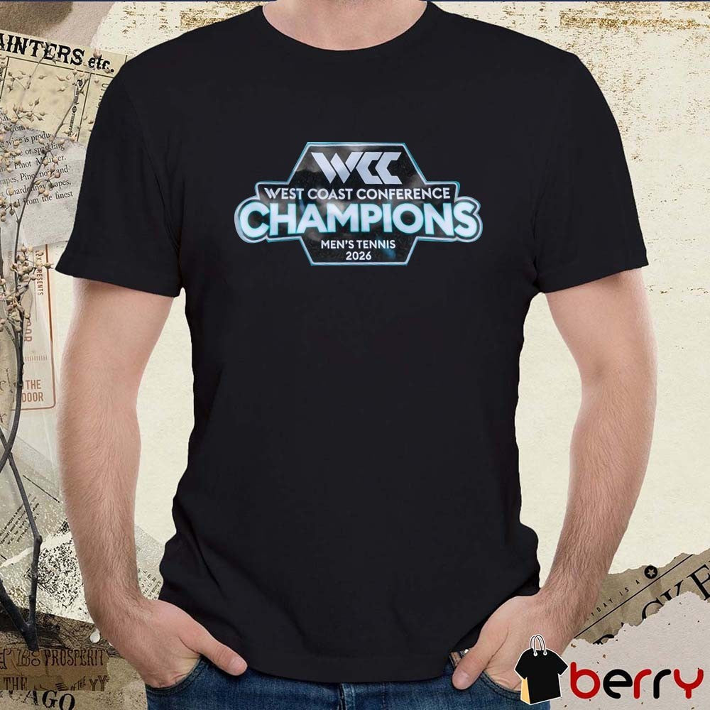 Wcc West Coast Conference Champions Men’s Tennis 2026 Logo t-shirt
