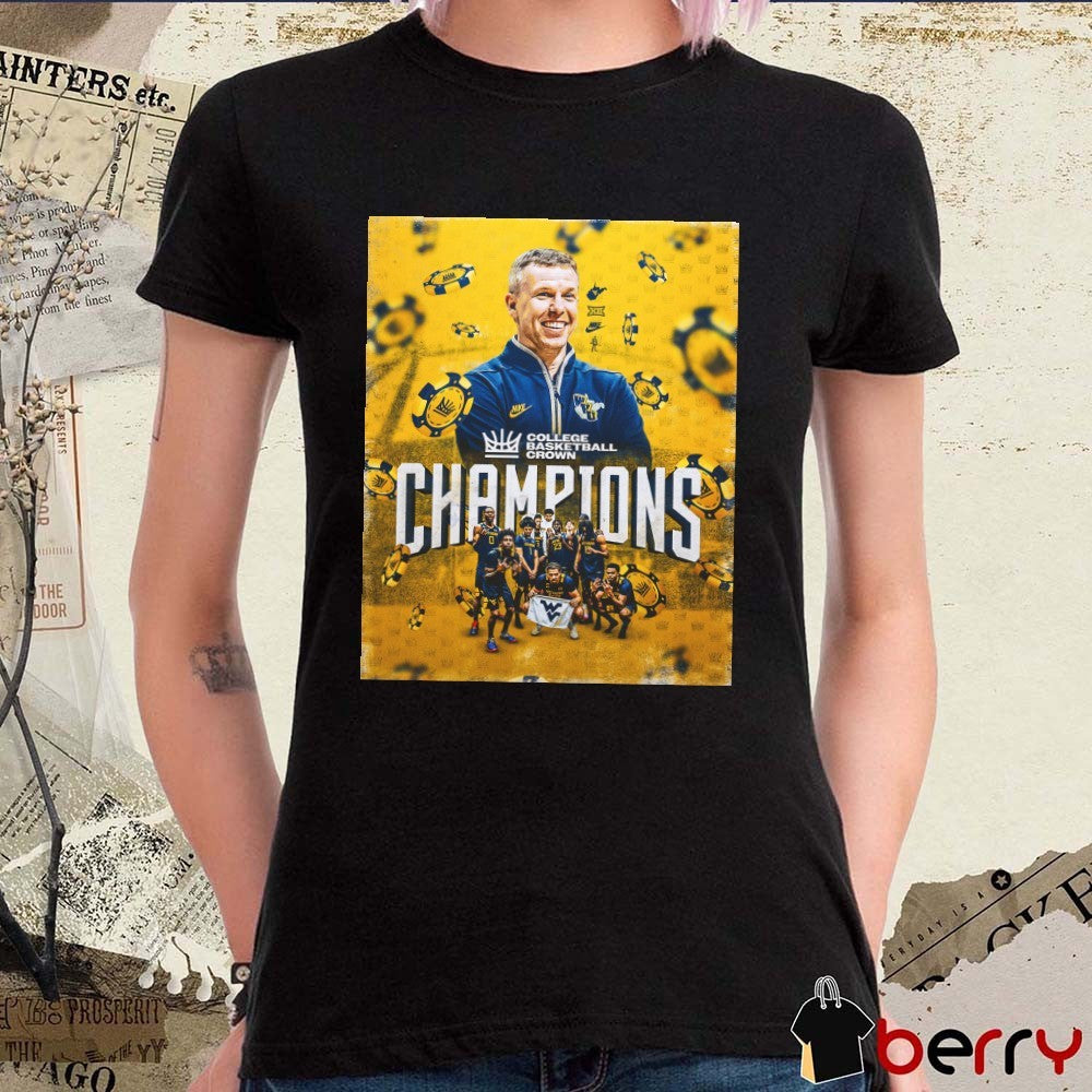 West Virginia Mountaineers Men’s Basketball 2026 College Basketball Crown Champions Poster t-shirt