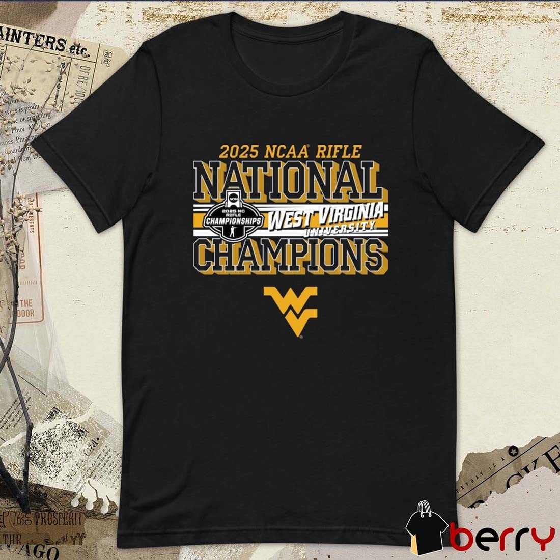 West Virginia Mountaineers University 2025 NCAA Rifle National Champions New t-shirt