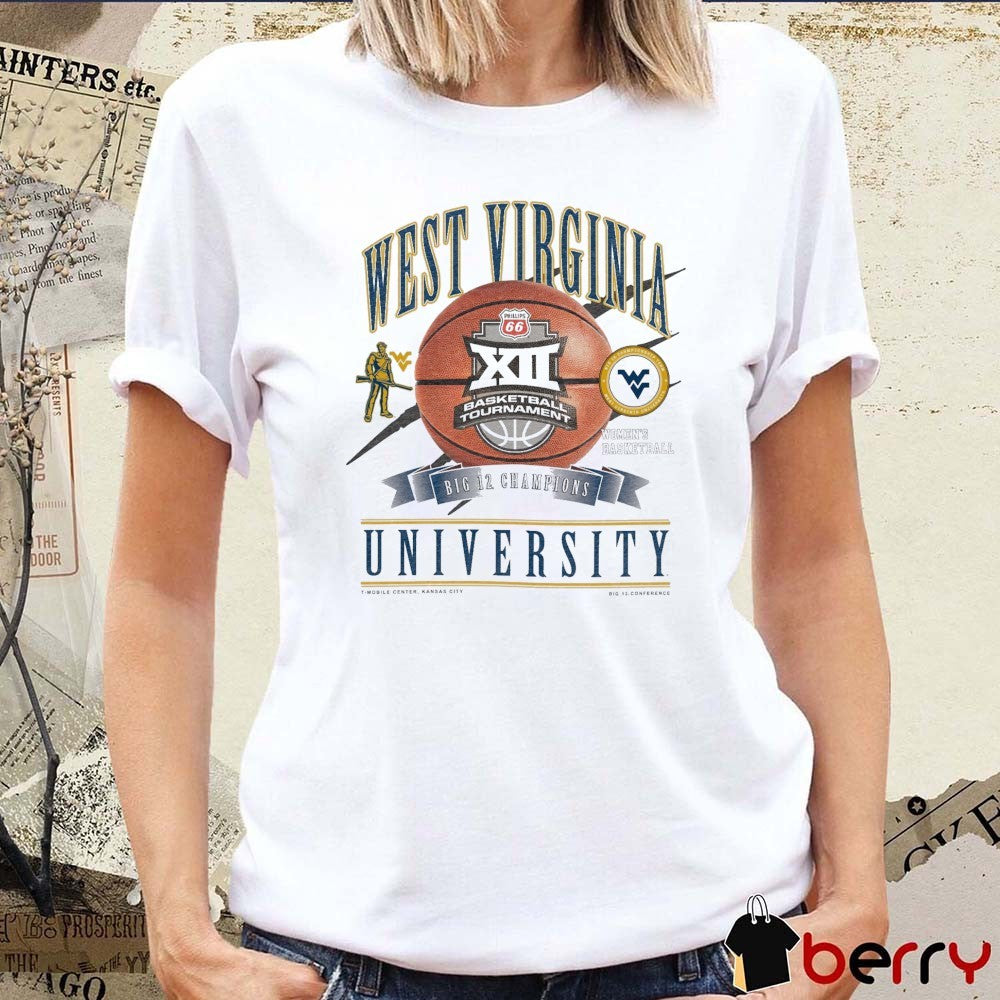 West Virginia University Mountaineers 2026 Big 12 Women’s Basketball Champions t-shirt