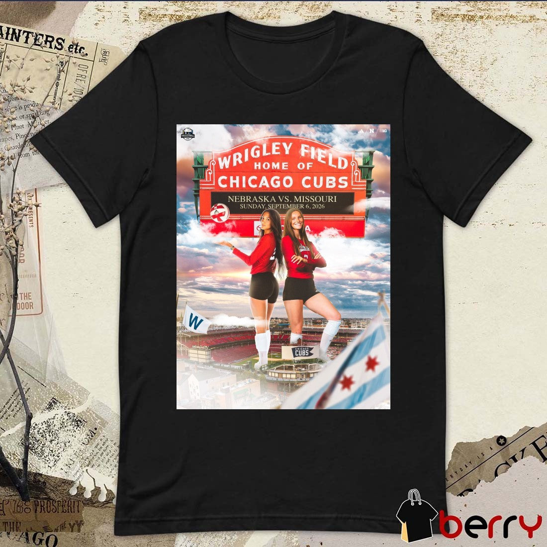 Wrigley Field Home Of Chicago Cubs Nebraska Vs Missouri September 6 2026 Poster t-shirt
