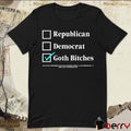 Wrmfzy ’24 Whitephos Republican Democrat Vote Goth Bitches t-shirt