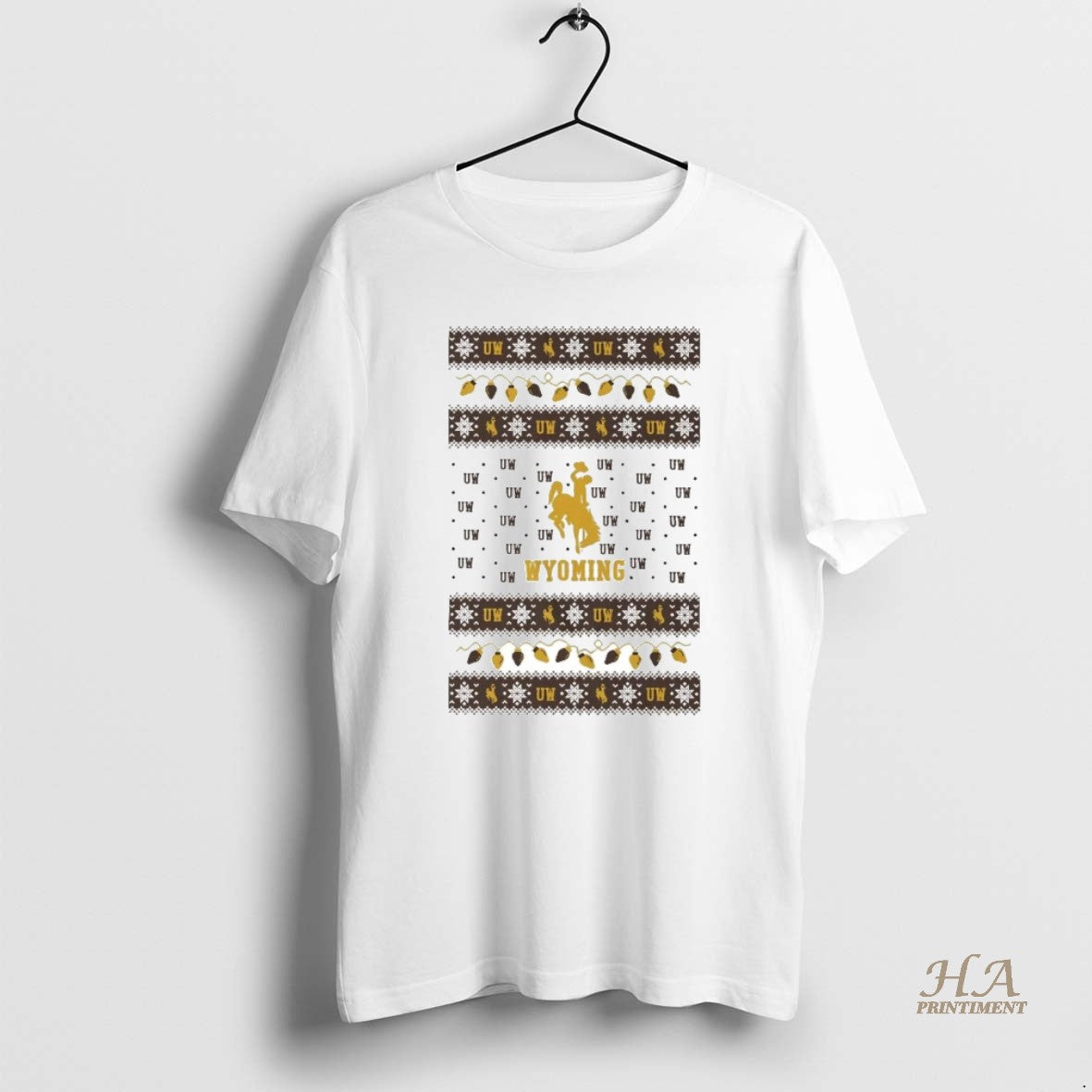 Official Wyoming Cowboys Ugly Christmas Light