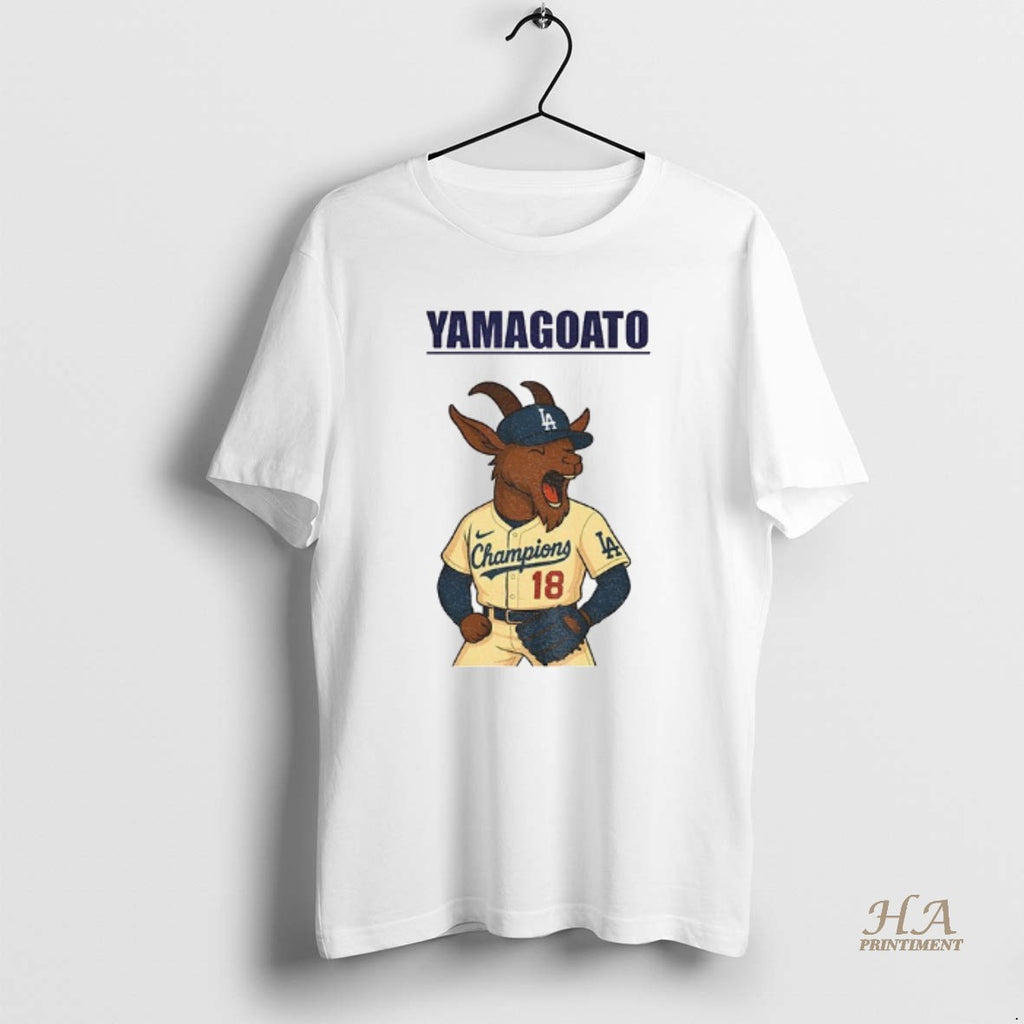 Official Yoshinobu Yamamoto Yamagoato Goat Baseball Mlb Champions World Series 2025