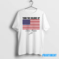 Official Zohran Mamdani Turn The Volume Up American Flag Signature Tee Sweater