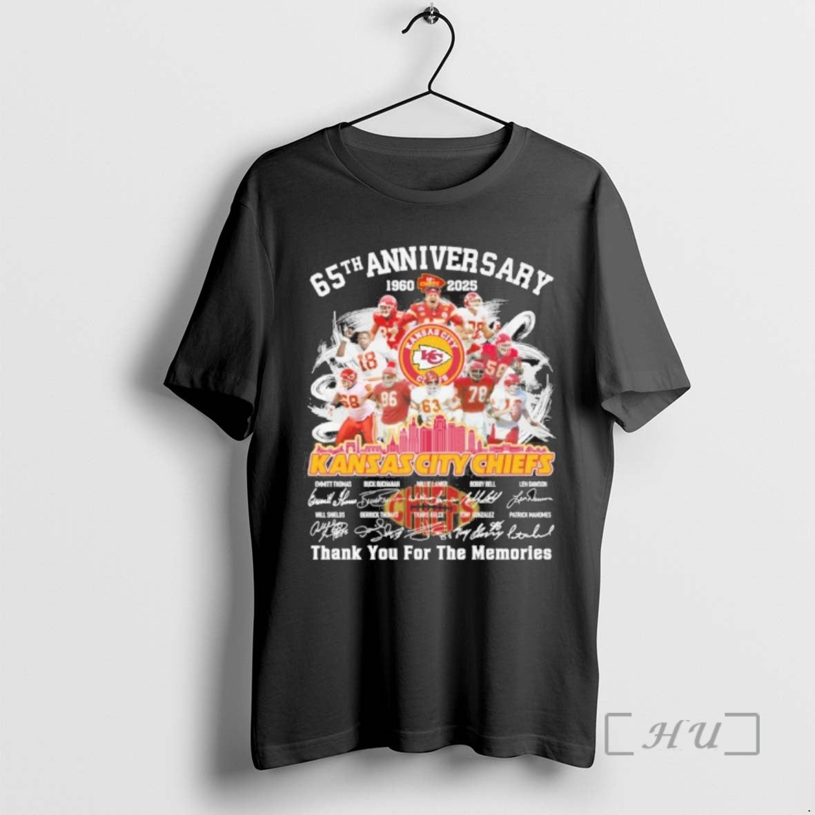 Officials 65th Anniversary 1960 2025 Kansas City Chiefs Teams Signatures Tee Shirt Sweater