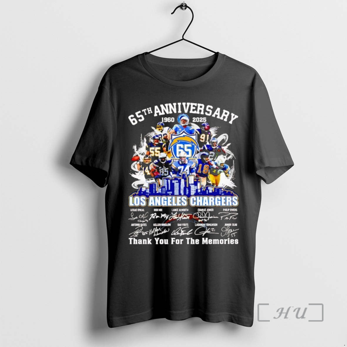 Officials 65th Anniversary 1960 2025 Los Angeles Chargers Team Players Premium T Shirt Sweater
