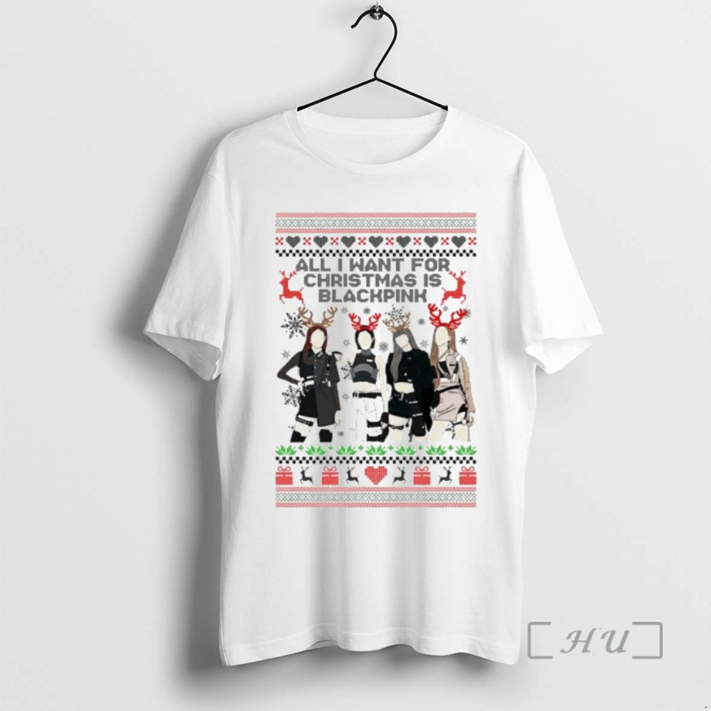 Officials All I Want For Christmas Is Blackpink Ugly Christmas Ornaments Premium T Shirt Sweater