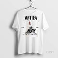 Officials Antifa Estd 1945 American Flag Graphic Tee Shirt Sweater