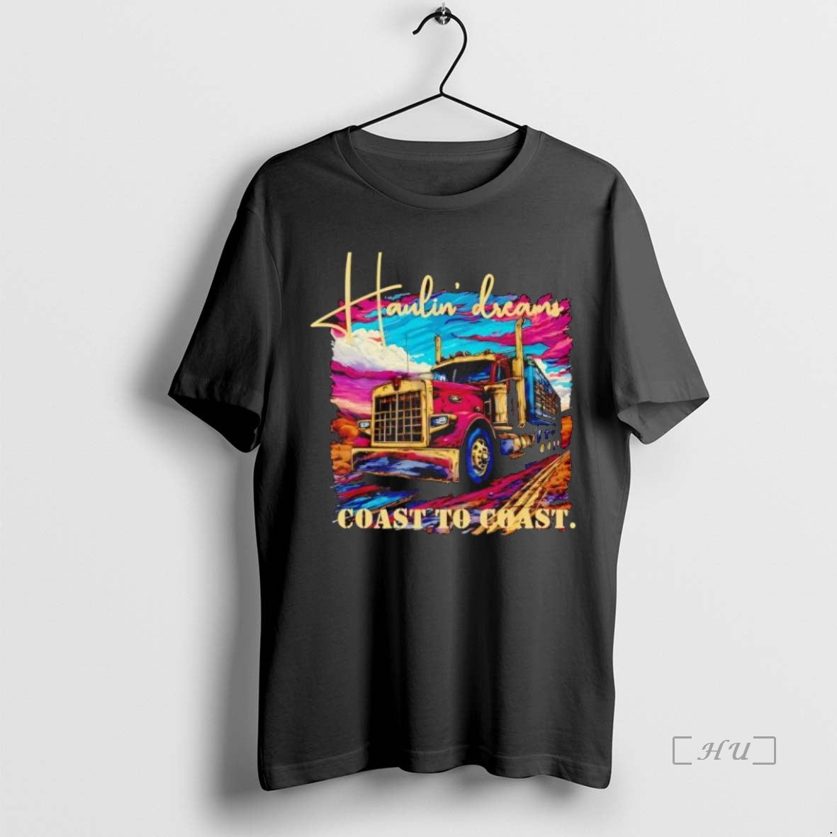 Officials Awesome Haulin Dreams Coast To Coast Trucker Life Black