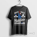Officials Back 2 Back Los Angeles Dodgers World Series Champions 2 Sided
