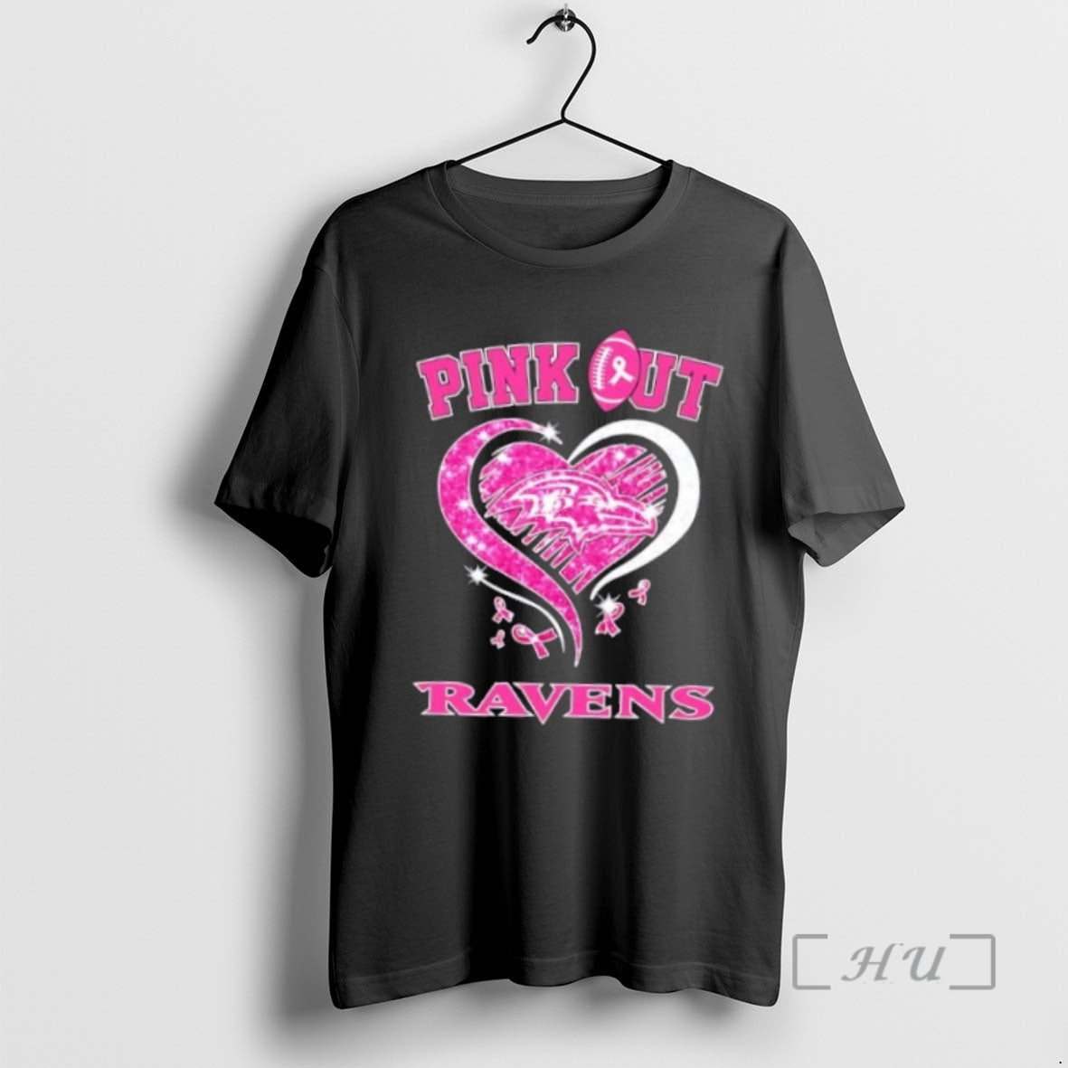 Officials Baltimore Ravens Football X Pink Out Hearts