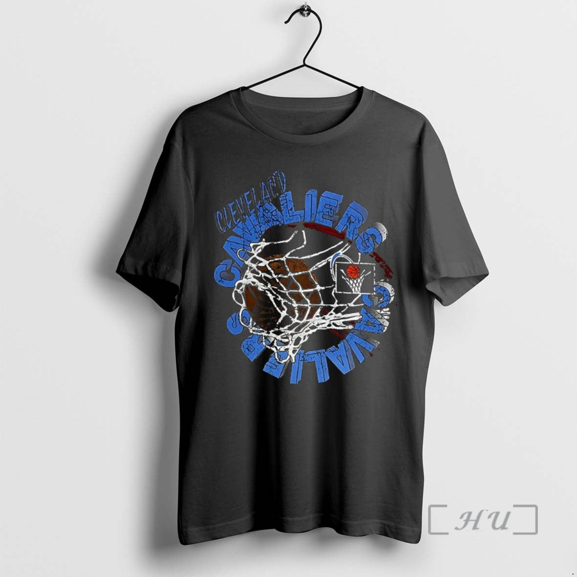 Officials Cleveland Cavaliers Basketball Hoop Logo Retro T Shirt Sweater