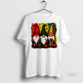 Officials Colorful Gnome Christmas Retro White Graphic Tee Shirt Sweater