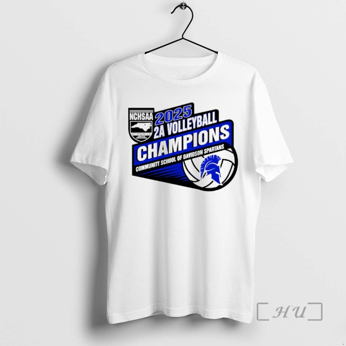 Officials Community School Of Davidson Spartans 2025 Nchsaa 2a Volleyball Champions Premium T Shirts Sweater
