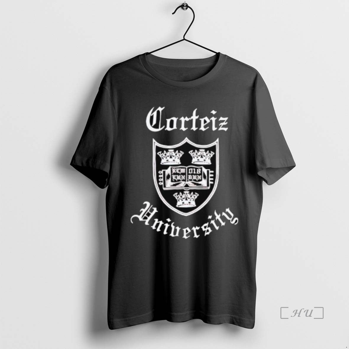 Officials Corteiz University Uni Burgundy Logo Premium T Shirt Sweater