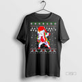 Officials Dabbing Unicorn In Santa Hat Ugly Christmas Graphic Tee Shirt Sweater