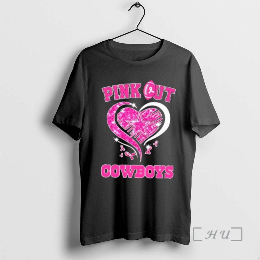 Officials Dallas Cowboys Football X Pink Out Hearts